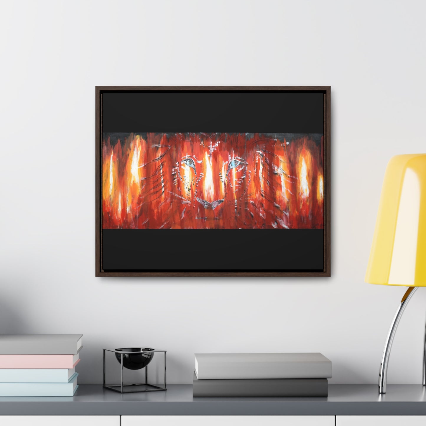 Wooden Framed Gallery Wrapped Canvas~Fire on the Alter:Lion of Judah