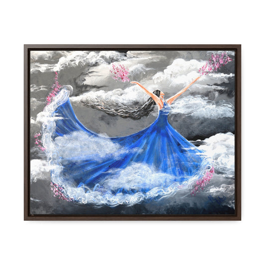 Wooden Framed Gallery Wrapped Canvas~Dancing Through the Storm