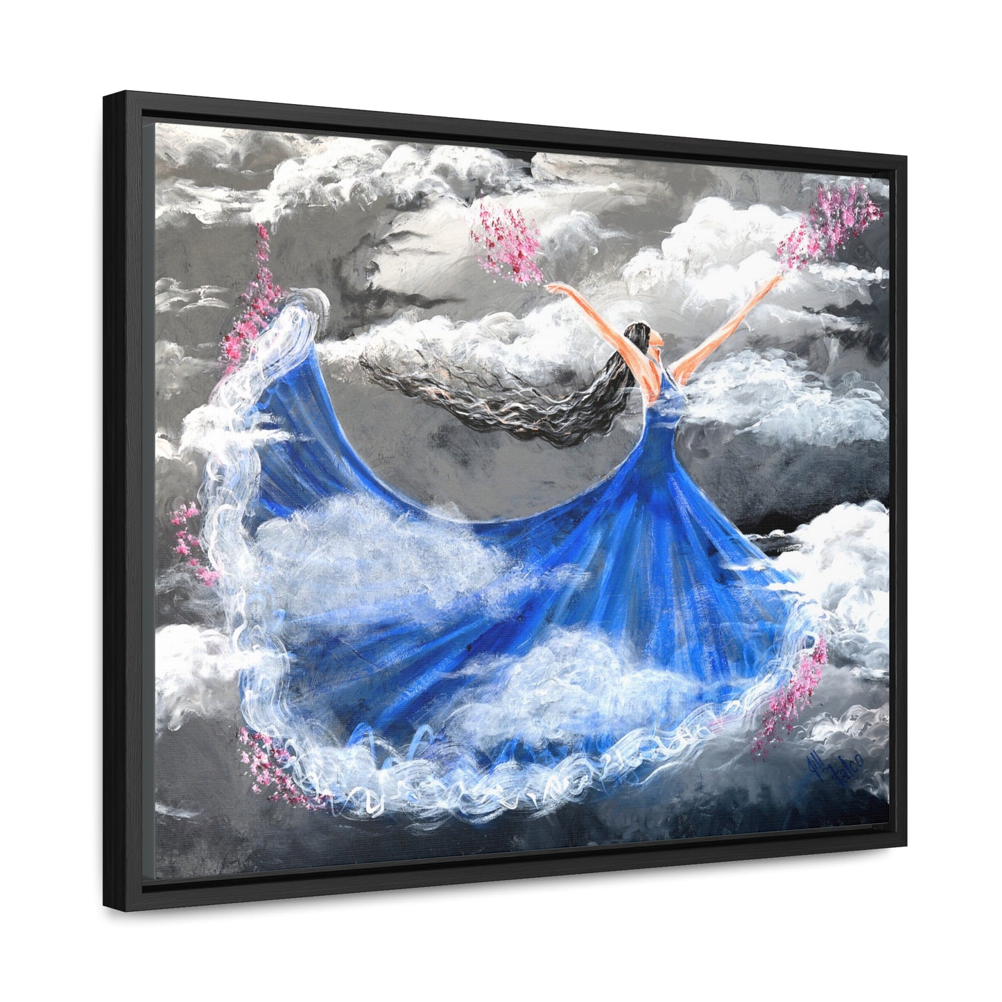 Wooden Framed Gallery Wrapped Canvas~Dancing Through the Storm