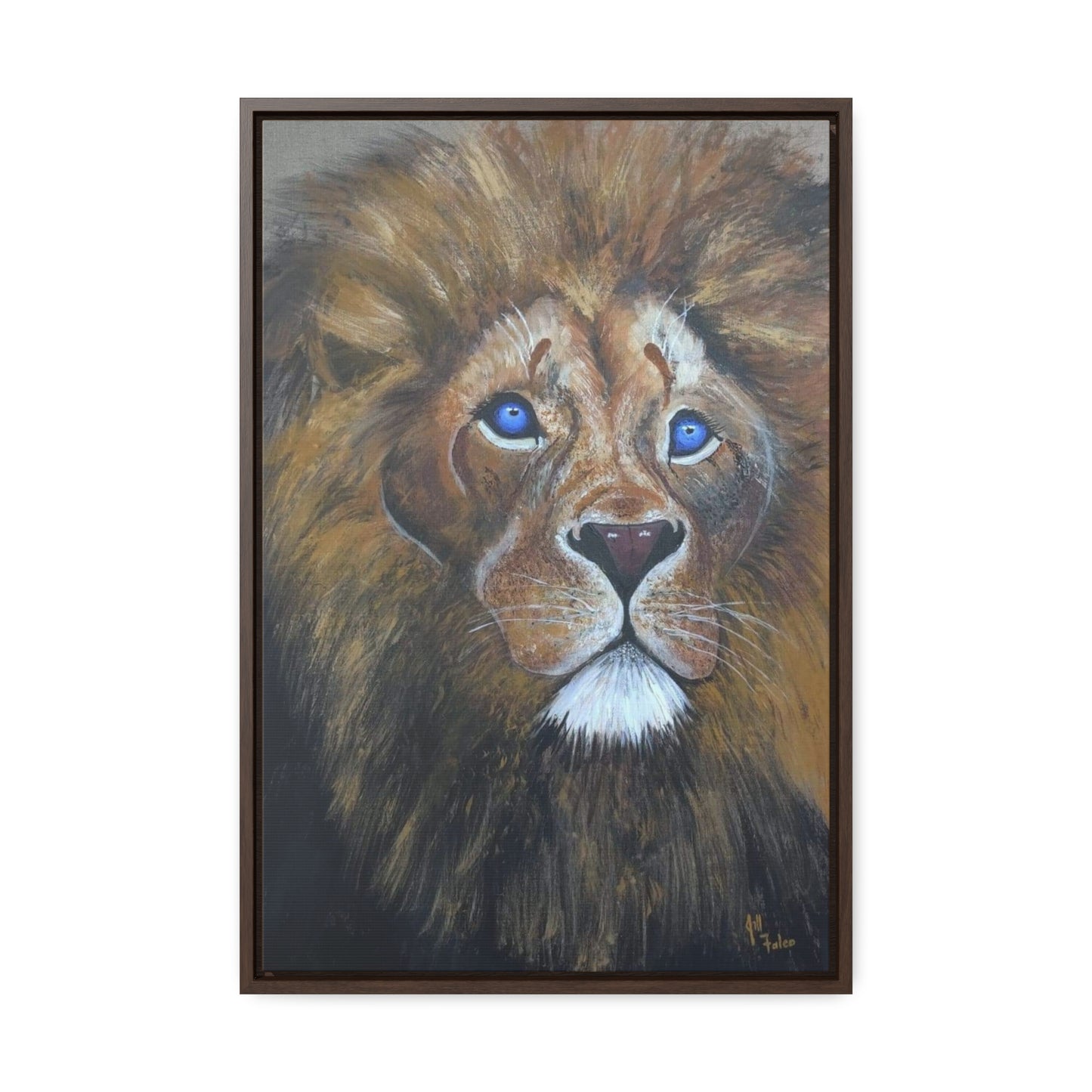 Wooden Framed Gallery Wrapped Canvas~Eyes of the King