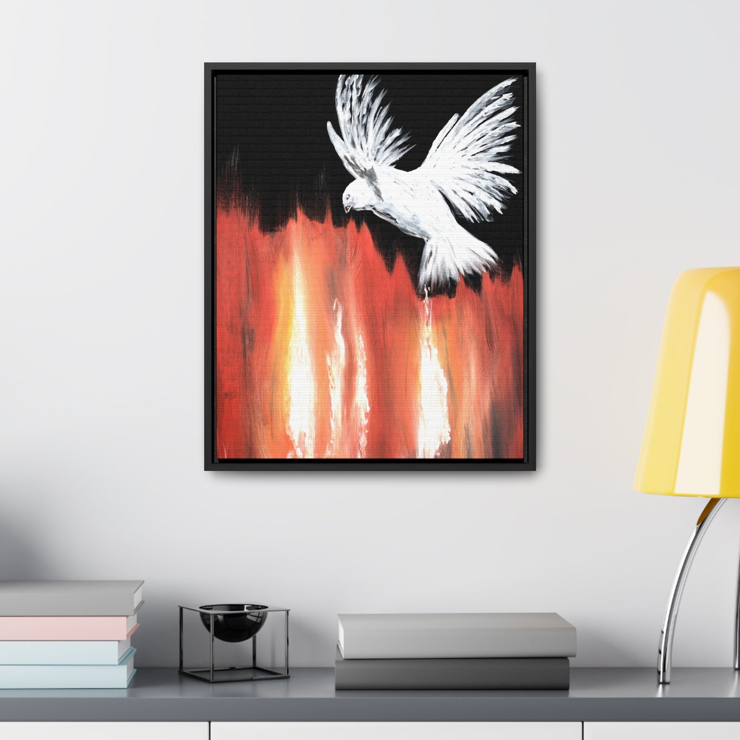 Wooden Framed Gallery Wrapped Canvas~Holy Spirit, Refining Fire