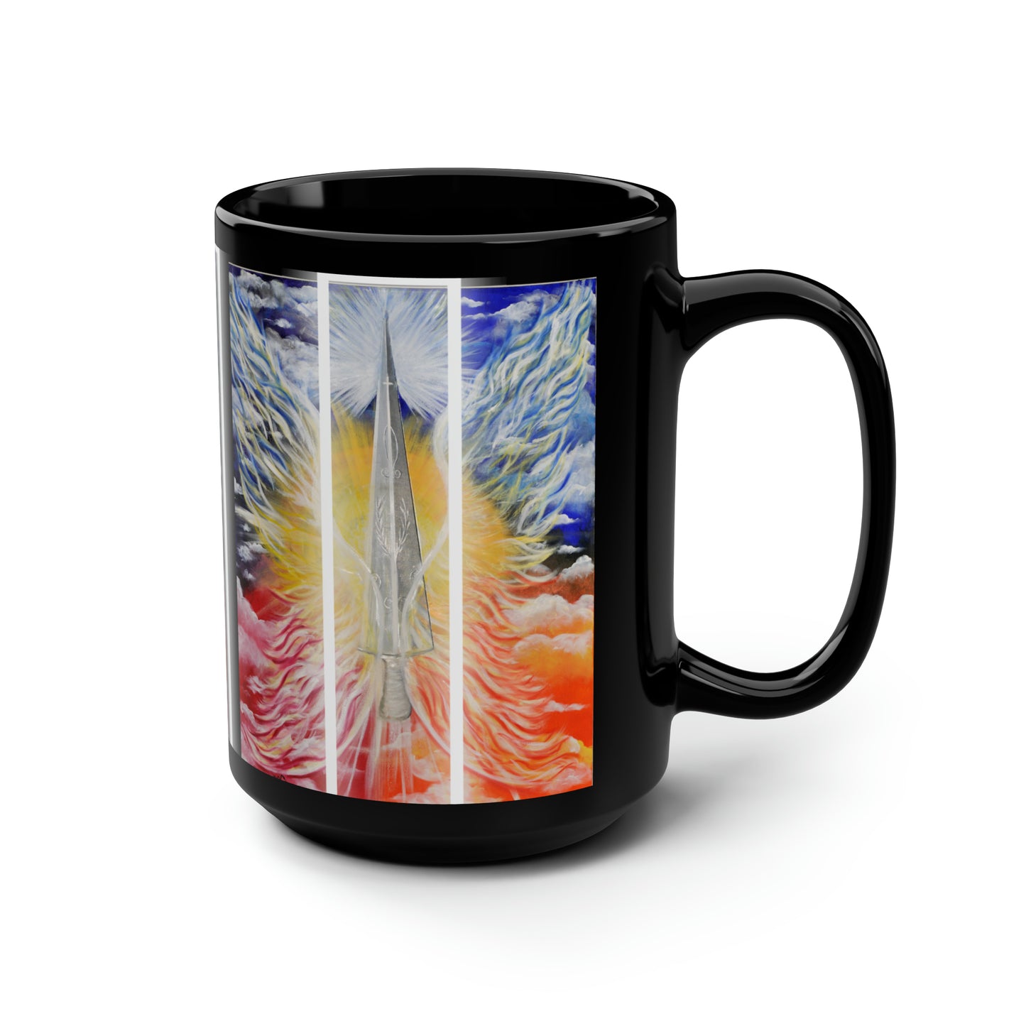 Black Mug, 15oz~Sword of the Throne Room