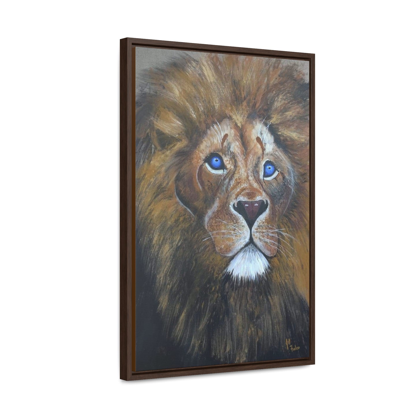 Wooden Framed Gallery Wrapped Canvas~Eyes of the King