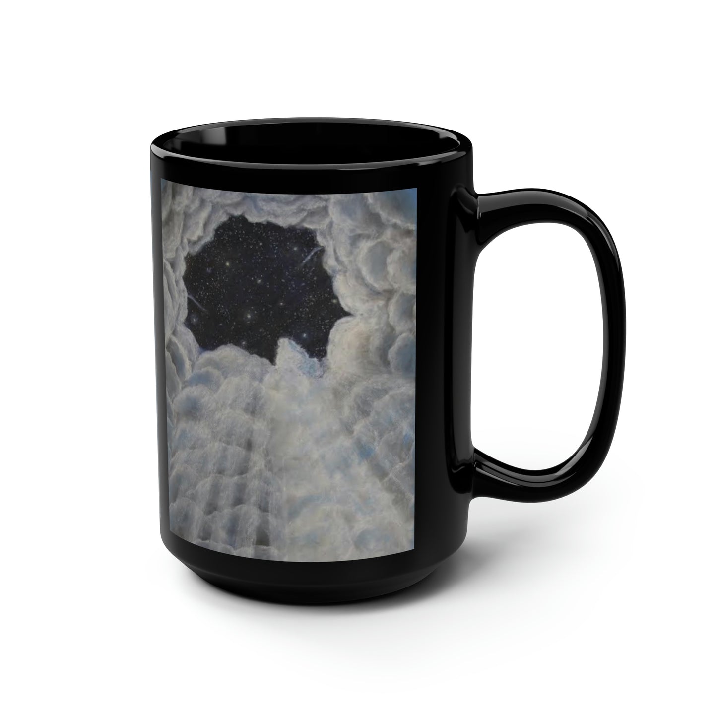 Black Mug, 15oz~Open Heaven