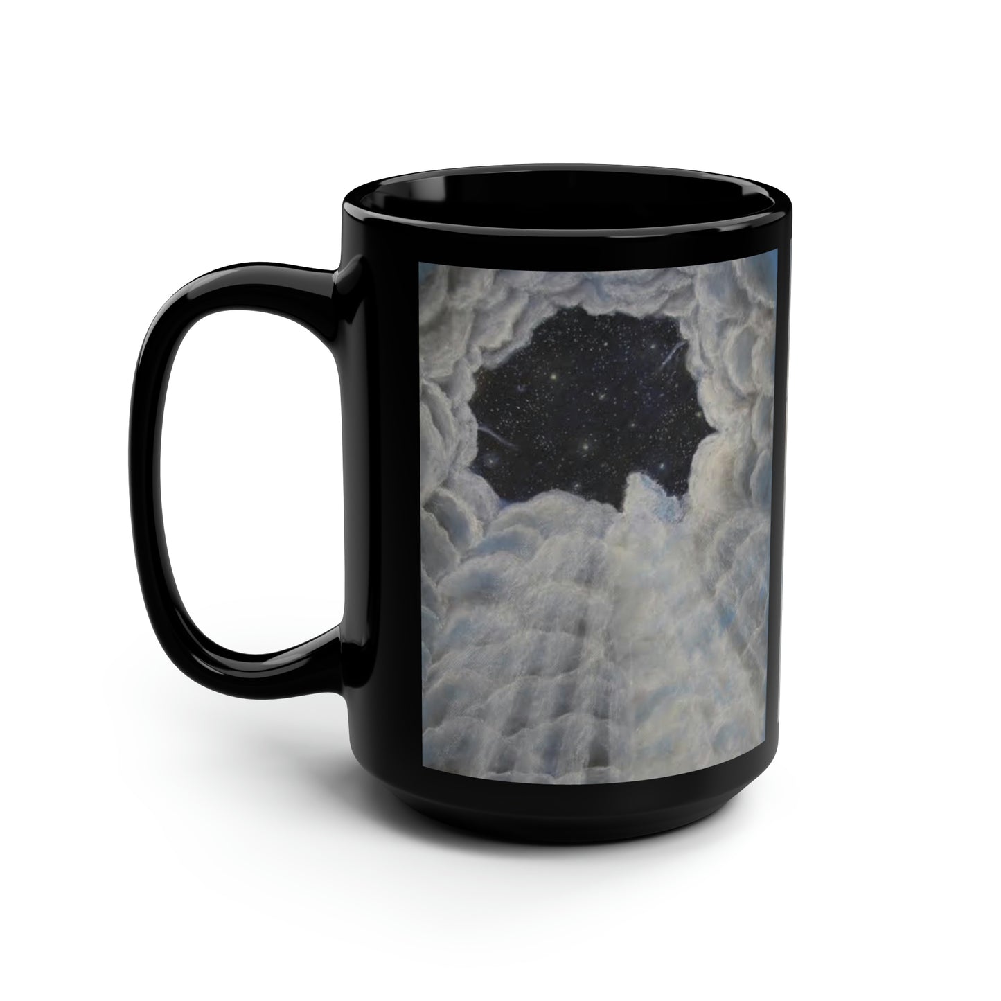 Black Mug, 15oz~Open Heaven