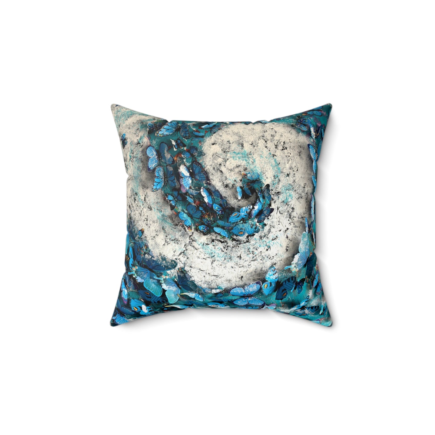 Spun Polyester Square Pillow~ Butterflies, Tsunami of Souls