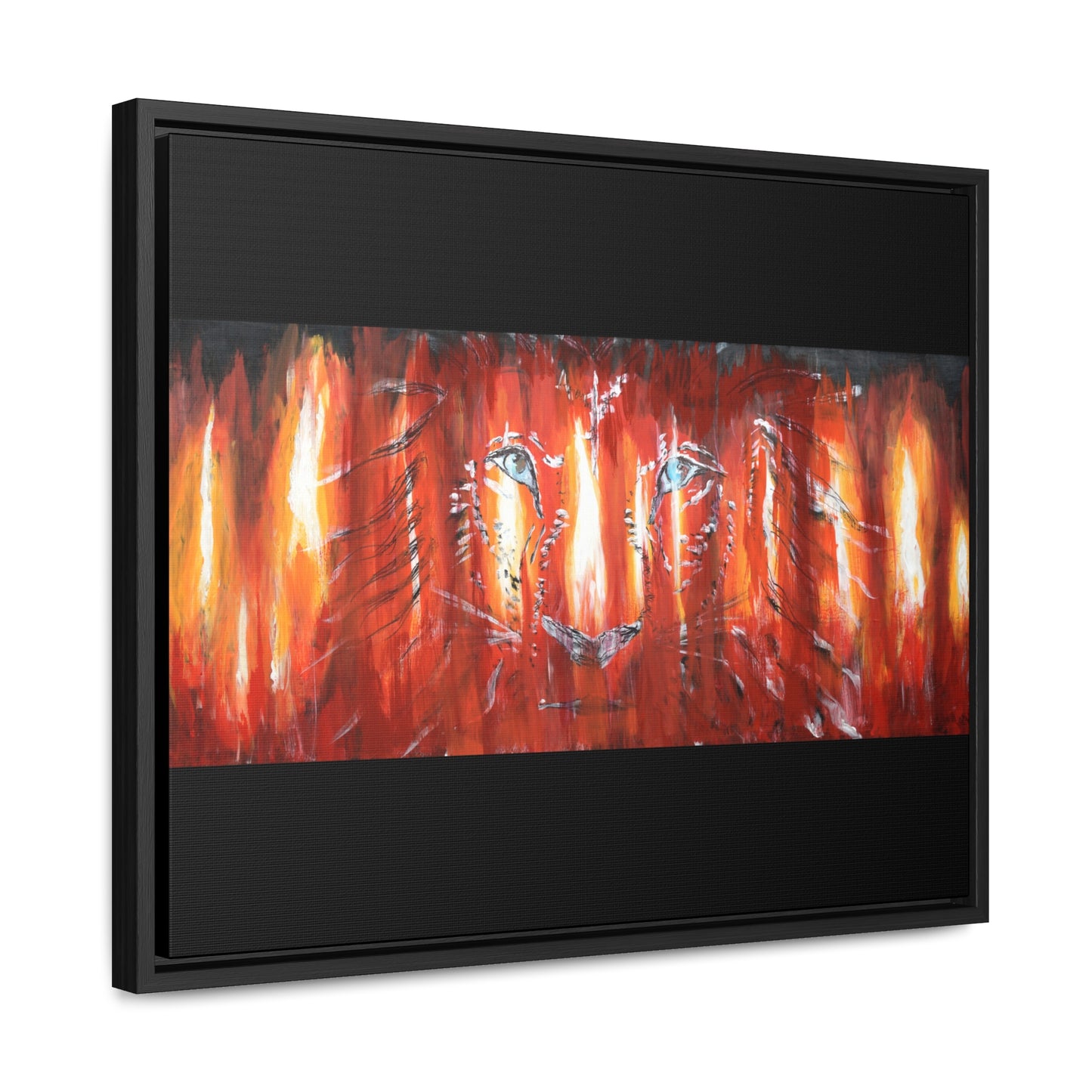 Wooden Framed Gallery Wrapped Canvas~Fire on the Alter:Lion of Judah