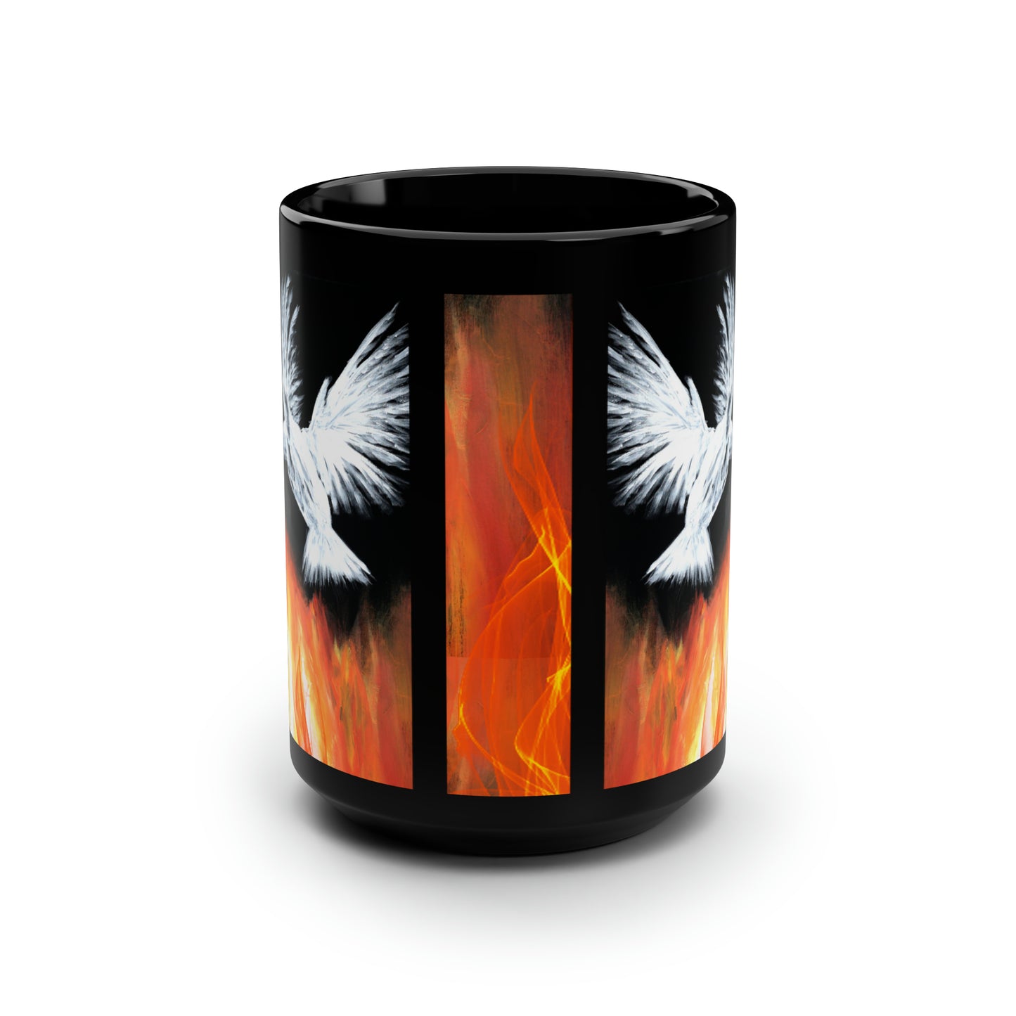 Black Mug, 15oz~Holy Spirit & Fire