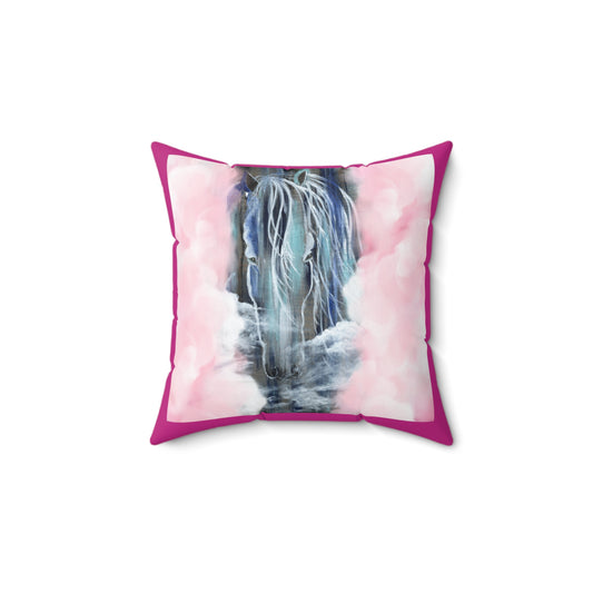 Spun Polyester Square Pillow ~ Dream Horse