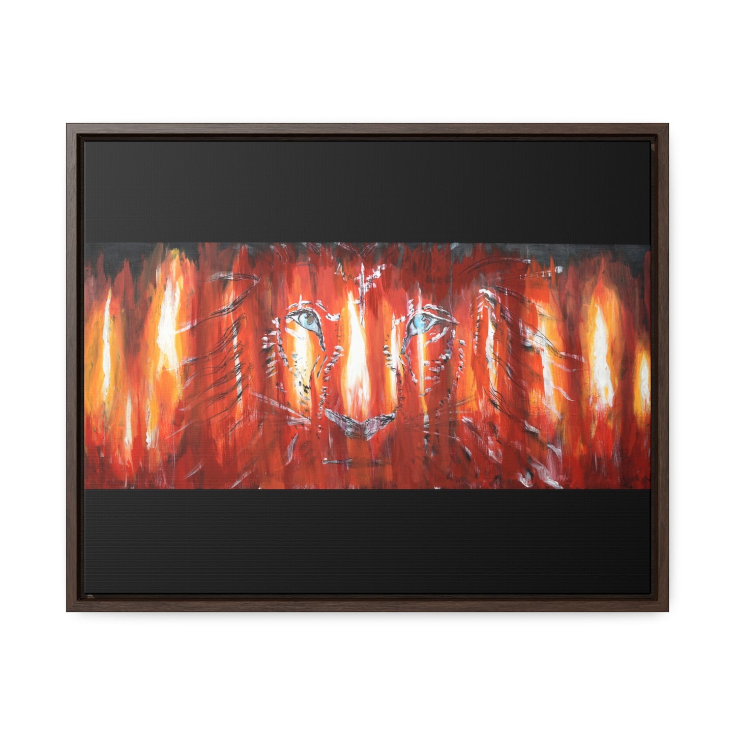 Wooden Framed Gallery Wrapped Canvas~Fire on the Alter:Lion of Judah