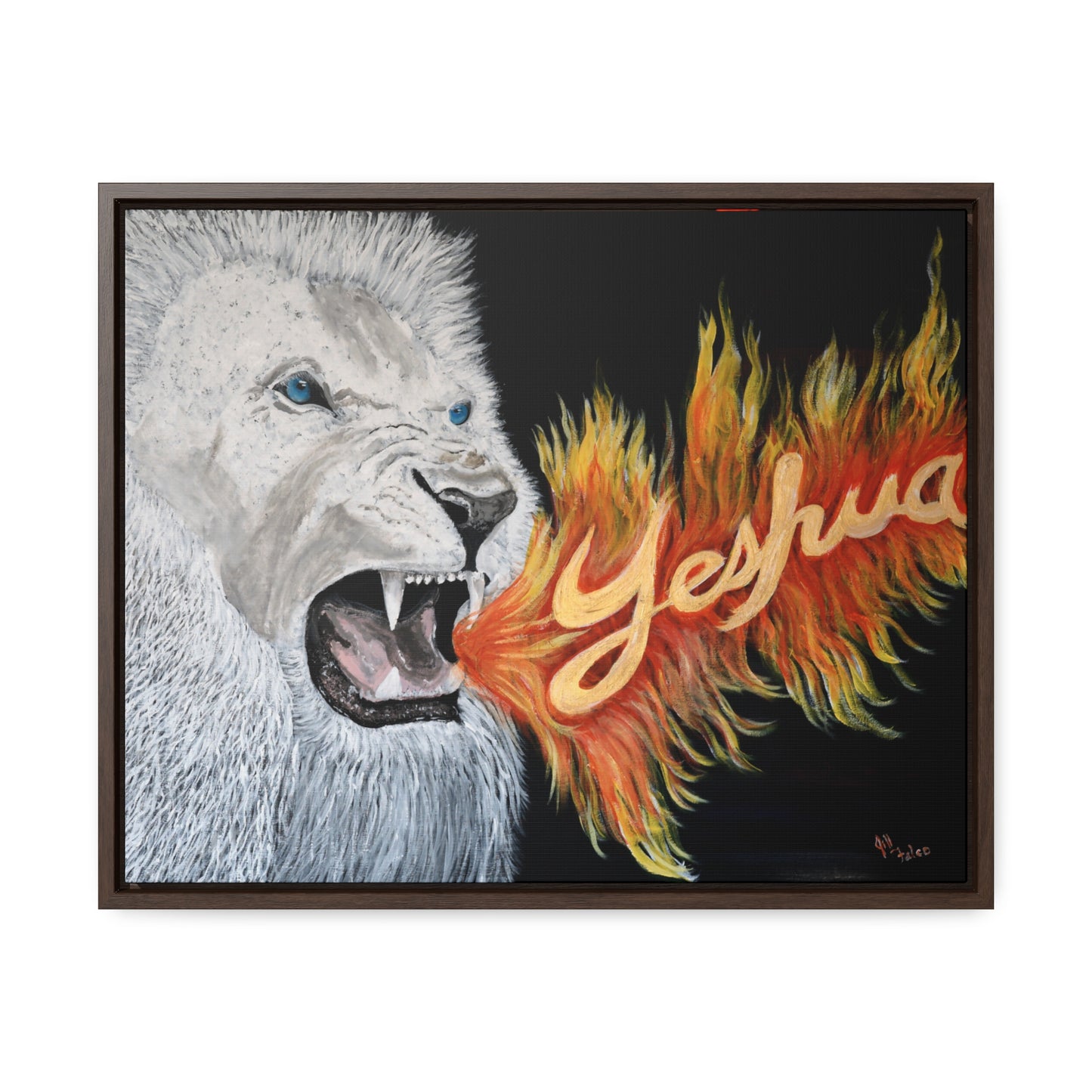 Wooden Framed Gallery Wrap~Lion of Judah, Yeshua