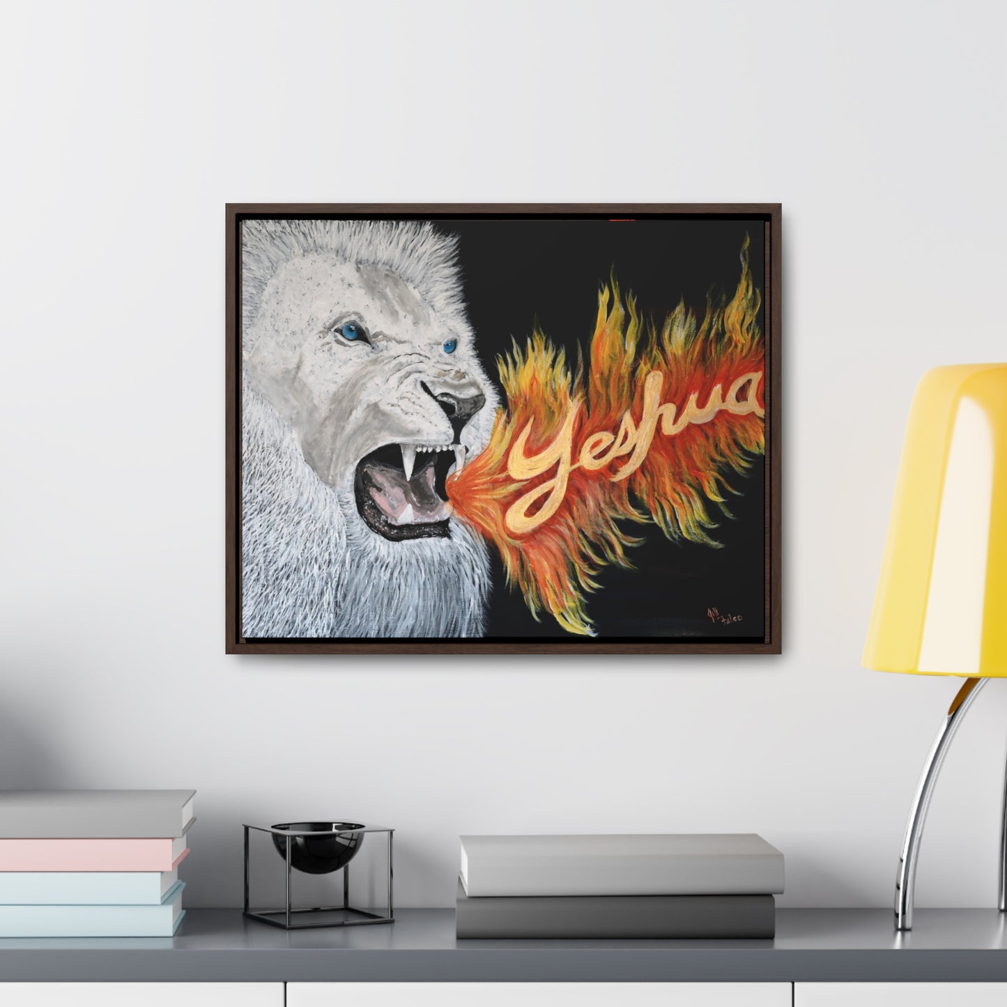 Wooden Framed Gallery Wrap~Lion of Judah, Yeshua