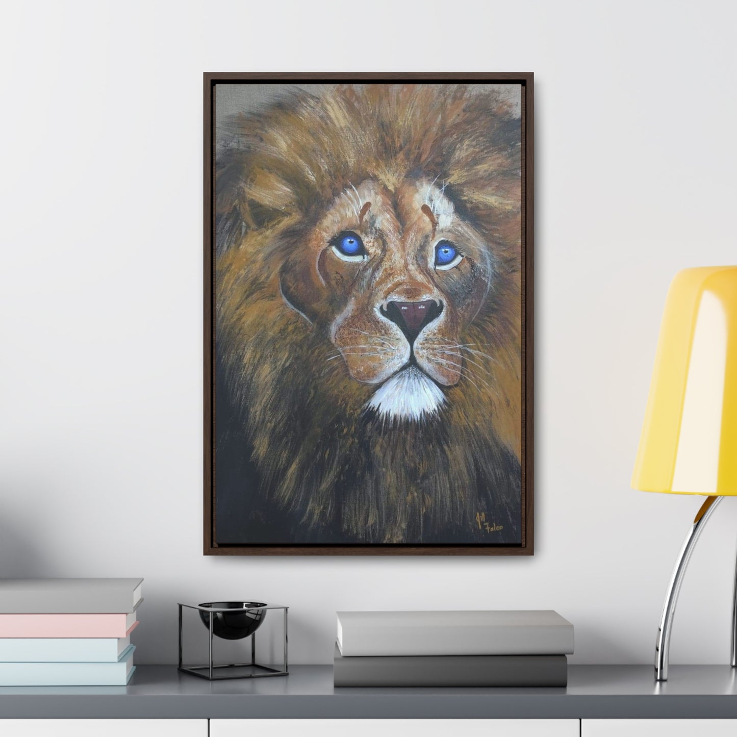 Wooden Framed Gallery Wrapped Canvas~Eyes of the King