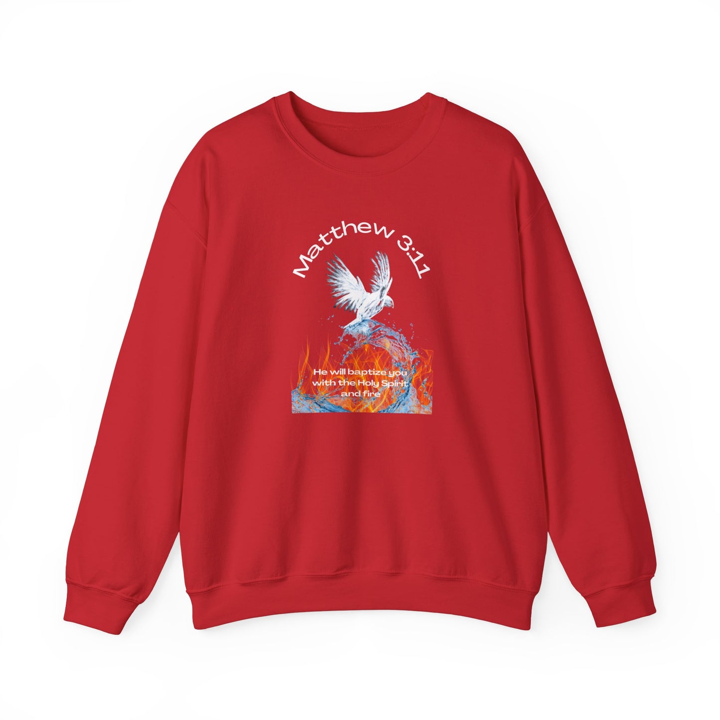 Unisex Heavy Blend™ Crewneck Sweatshirt~Matthew 3:11