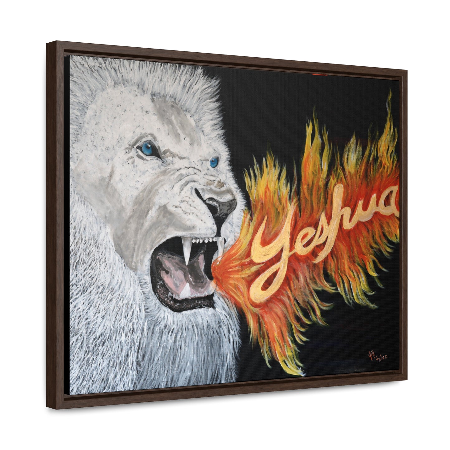 Wooden Framed Gallery Wrap~Lion of Judah, Yeshua