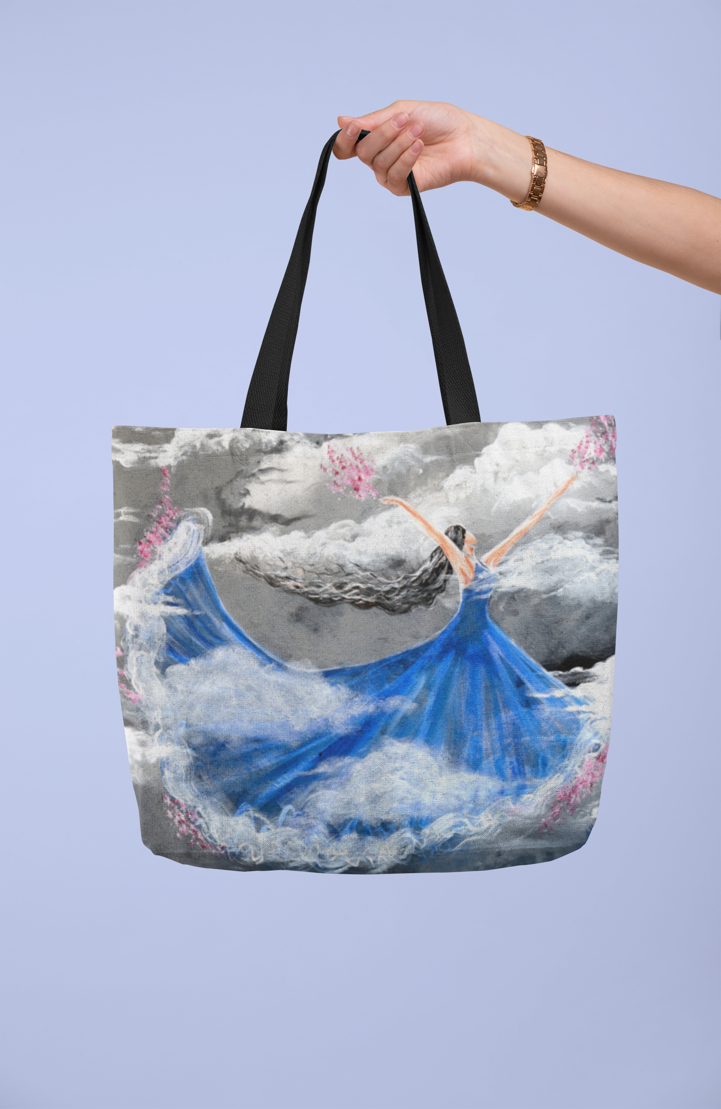 AOP Tote Bag ~ Dancing thru the Storm