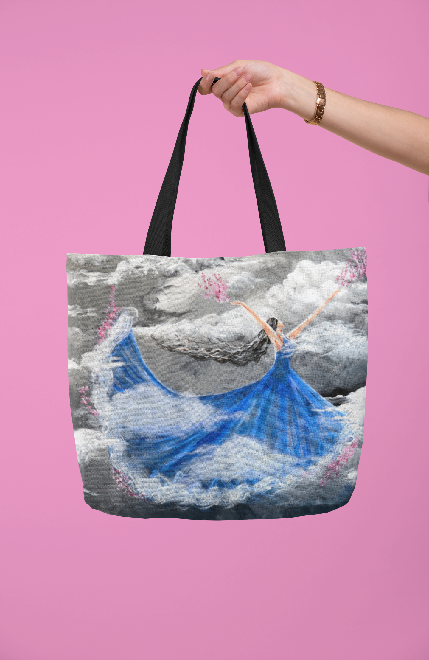 AOP Tote Bag ~ Dancing thru the Storm