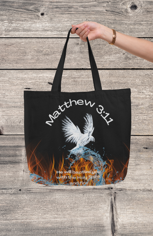 AOP Tote Bag ~ Holy Spirit and Fire