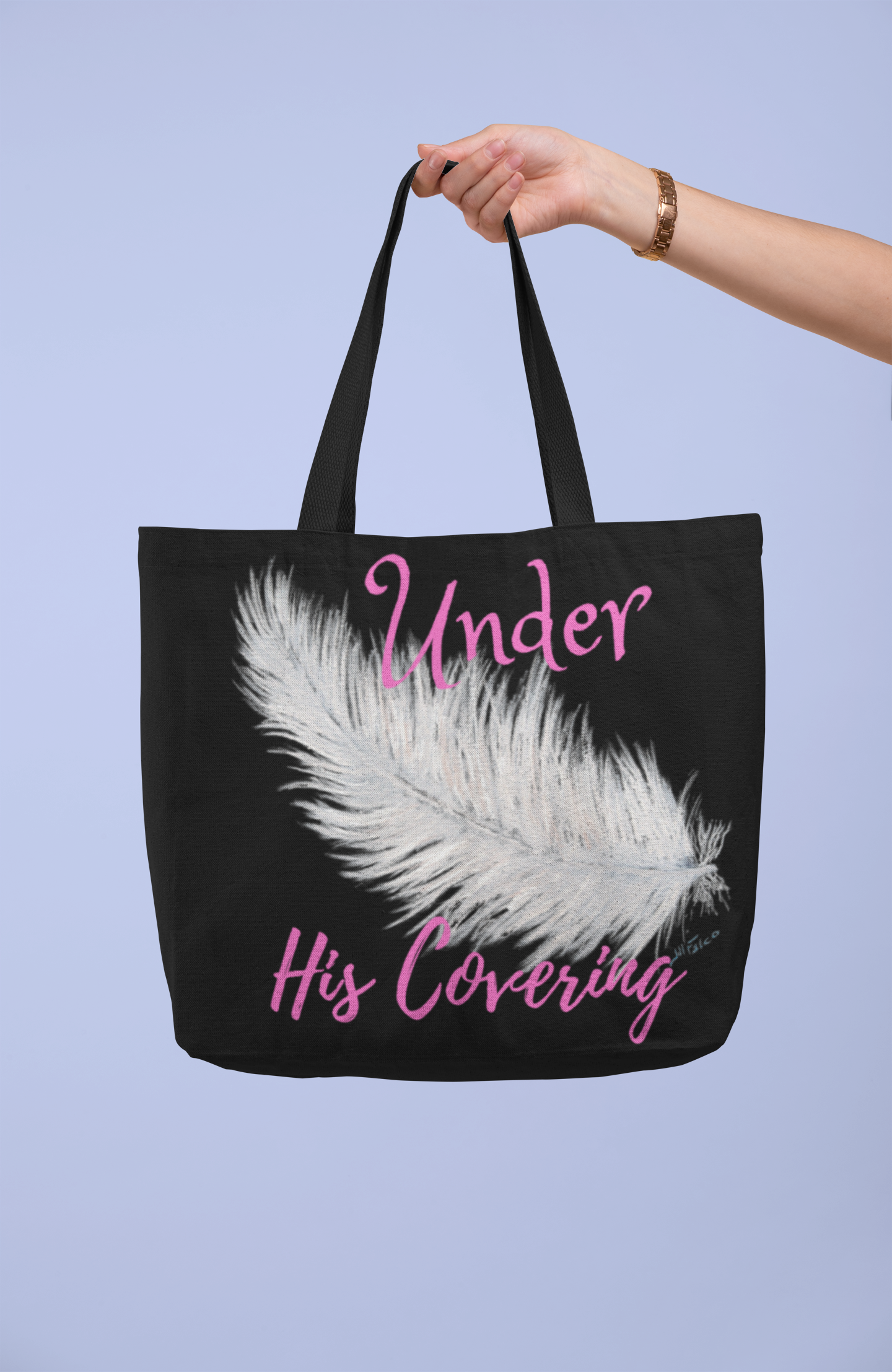 AOP Tote Bag ~ Under His Covering