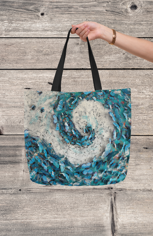 AOP Tote Bag ~ Butterfly Wave ~ Tsunami of Souls