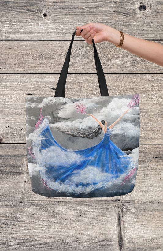 AOP Tote Bag ~ Dancing thru the Storm