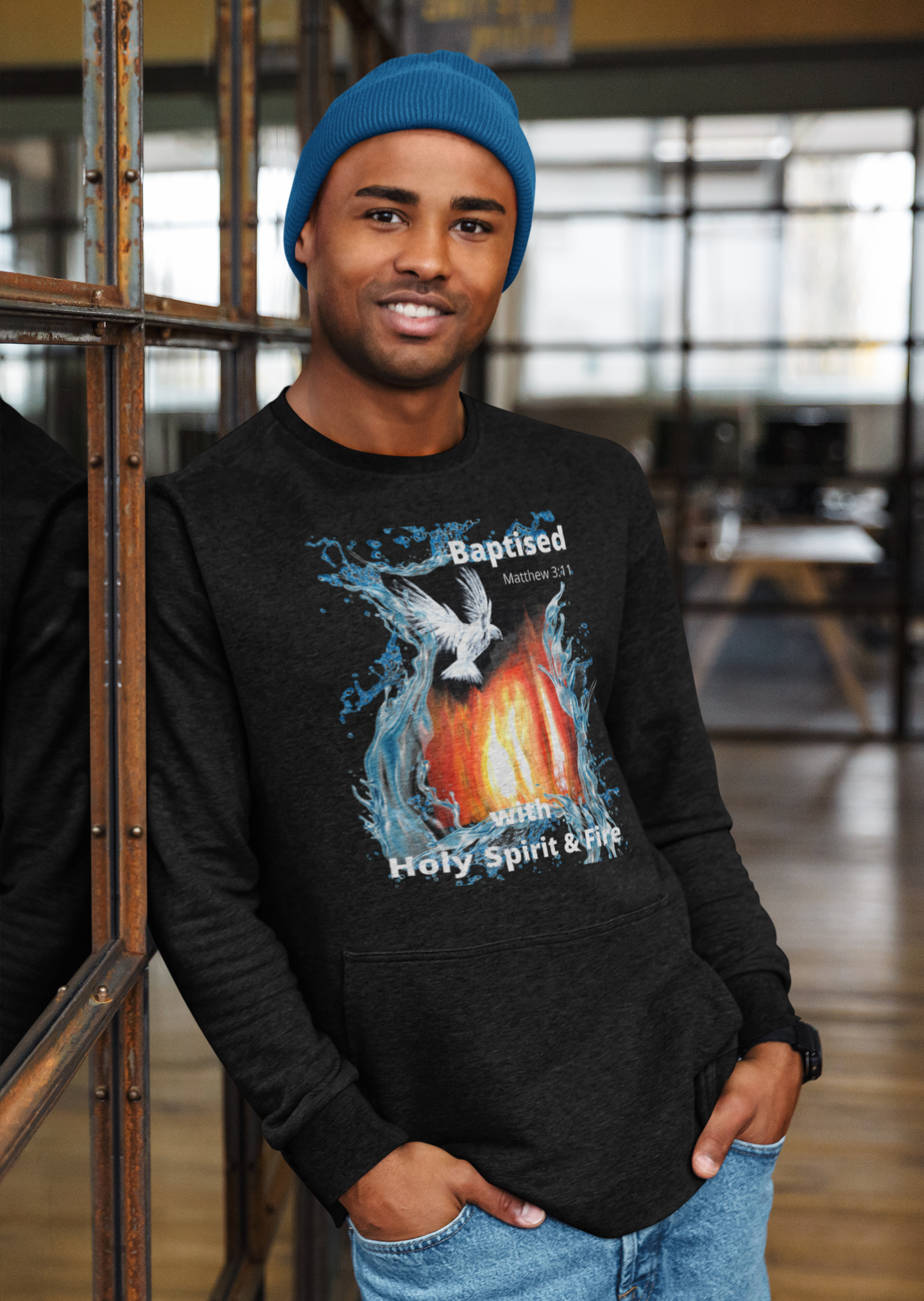 Unisex Heavy Blend™ Crewneck Sweatshirt - Fire, Water & Holy Spirit