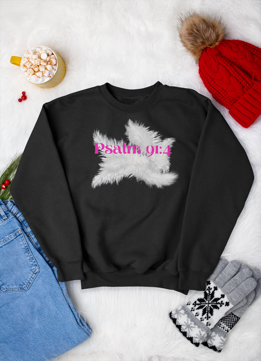 Unisex Heavy Blend™ Crewneck Sweatshirt~Psalm 91:4