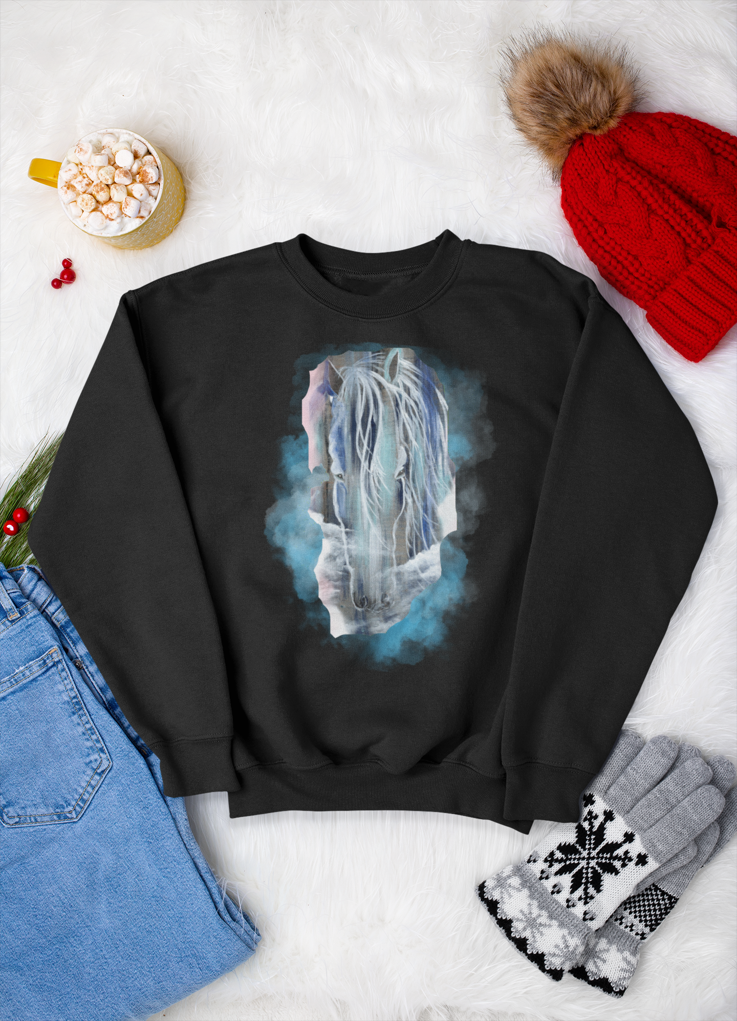 Unisex Heavy Blend™ Crewneck Sweatshirt~Heaven's Horse