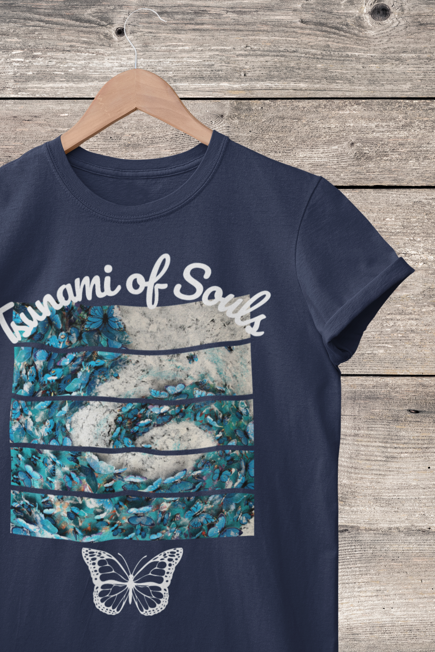 Unisex Heavy Cotton Tee ~ Butterfly Wave (Tsunami of Souls)