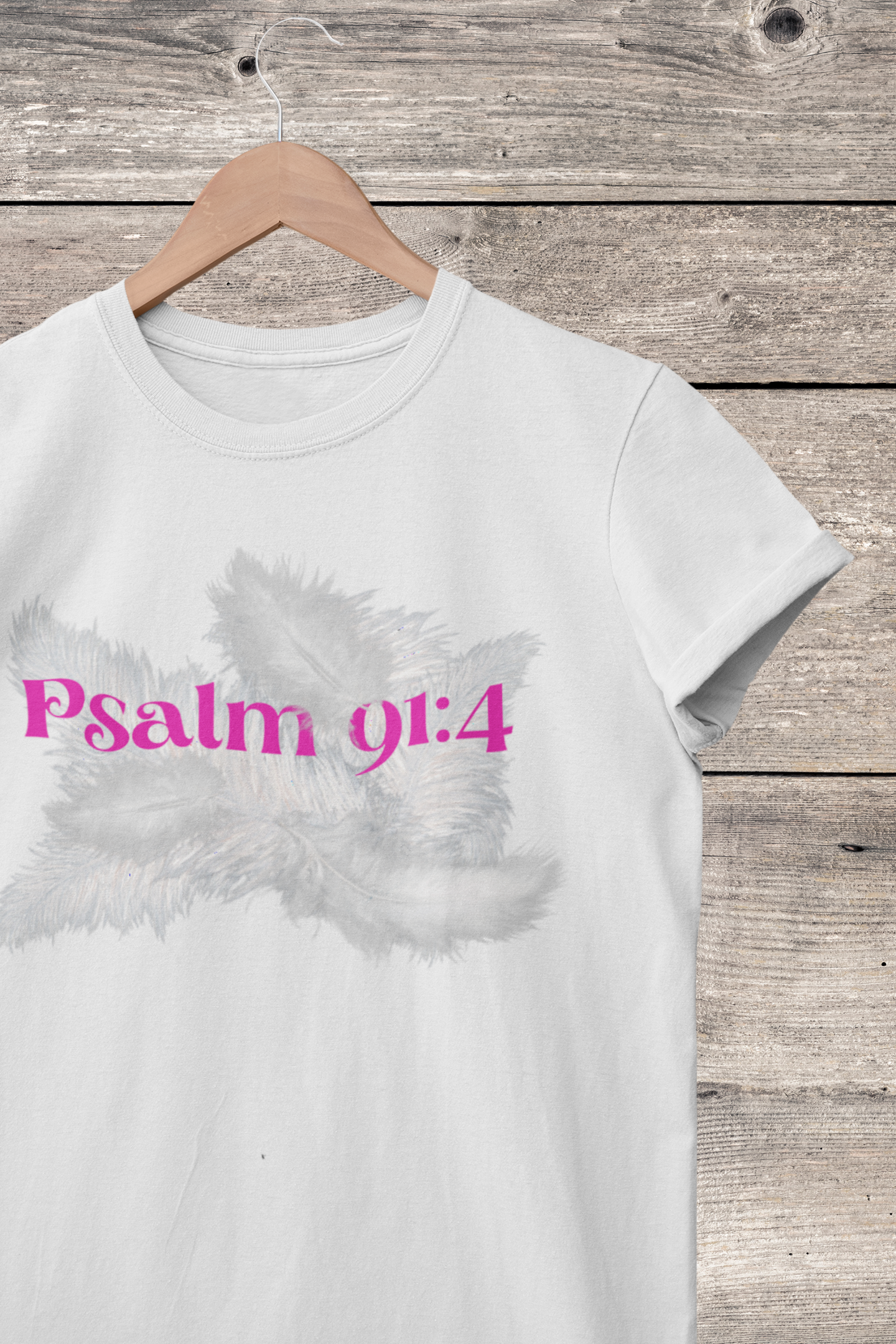 Unisex Heavy Cotton Tee ~ Feather Psalm 91:4