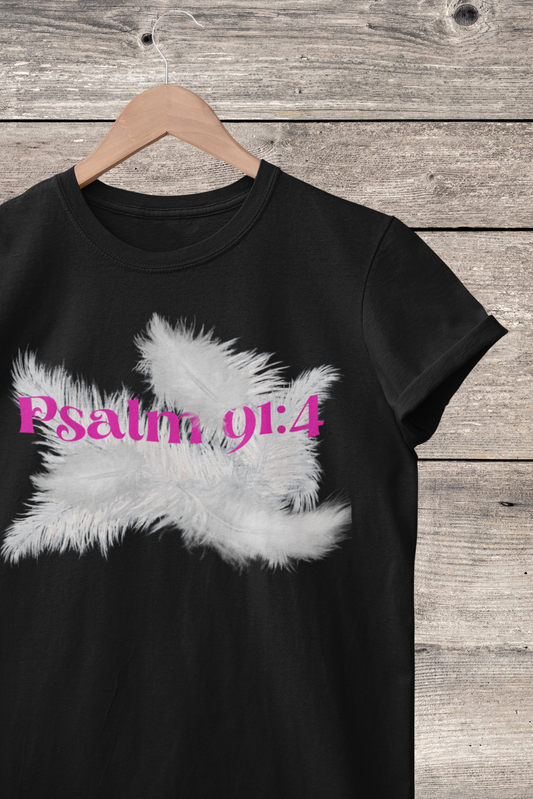 Unisex Heavy Cotton Tee ~ Feather Psalm 91:4