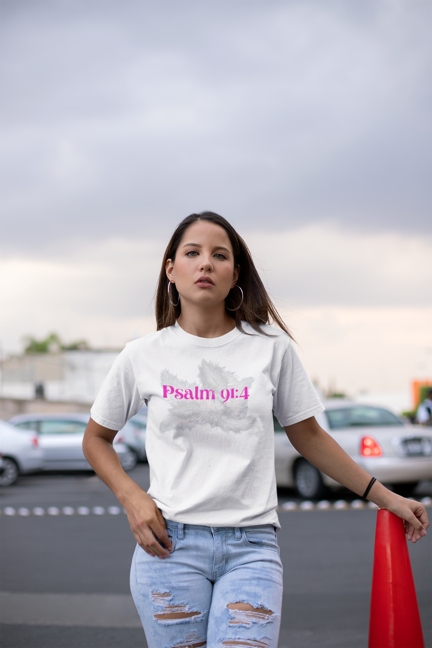 Unisex Heavy Cotton Tee ~ Feather Psalm 91:4